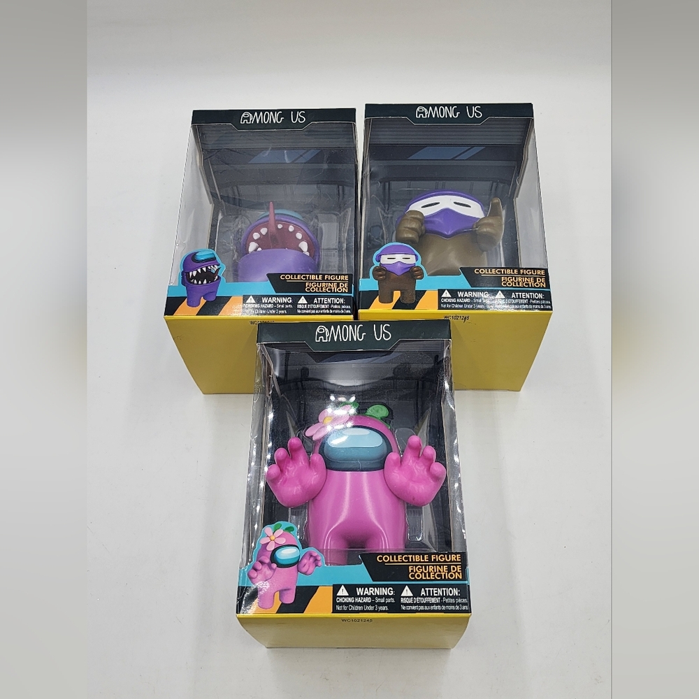 Among-us Toikido Crewmate Action Figure lot Of 3 Read Description